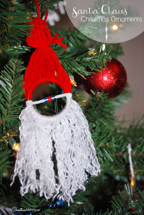 DIY Kids Ornaments
 Yarn Tree Christmas Craft for Kids onecreativemommy