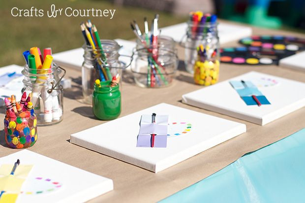 DIY Kids Painting Party
 Easy DIY Kids Art Themed Birthday Party