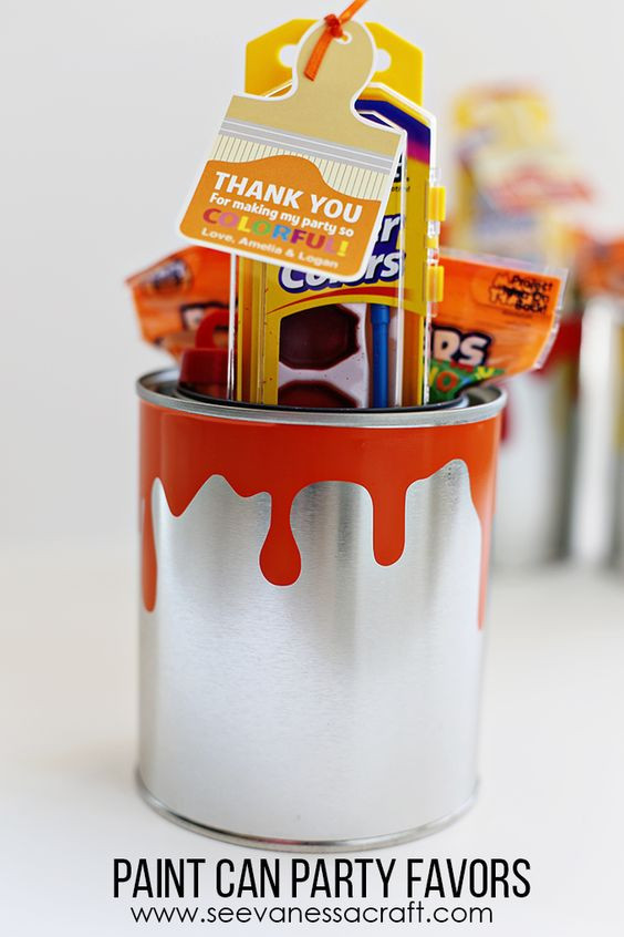 DIY Kids Painting Party
 DIY Fun Paint Can Party Favors perfect for a kid s