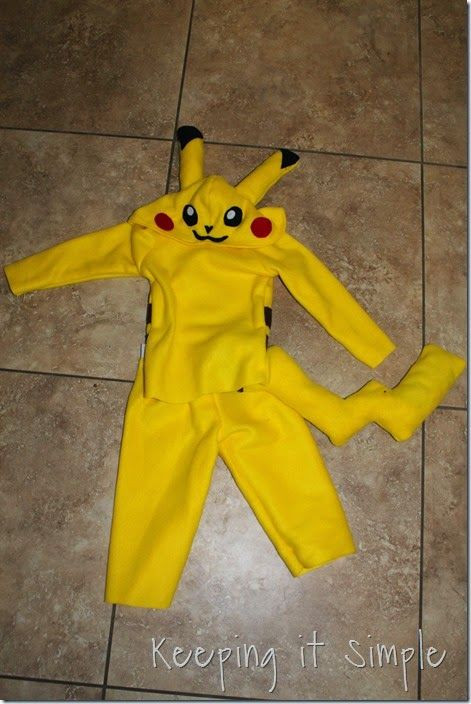 DIY Kids Pikachu Costume
 DIY Pokemon Pikachu Costume 1