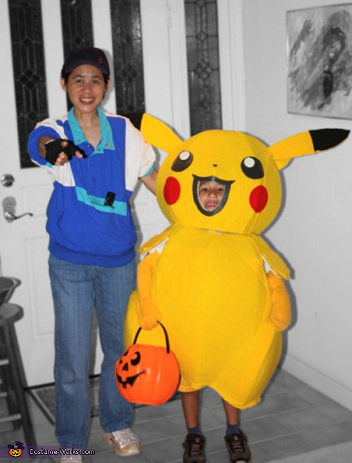 DIY Kids Pikachu Costume
 Pikachu and Ash Pokemon Costumes for Kids