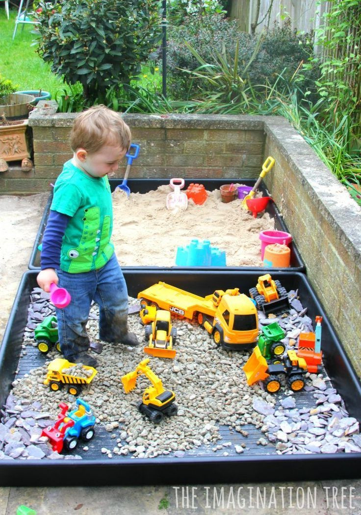 DIY Kids Play Area
 Make some outdoor sensory play areas for toddlers and