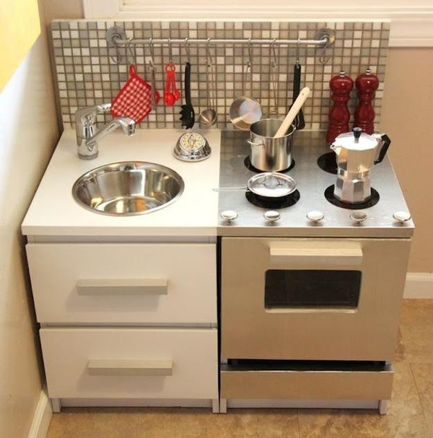 DIY Kids Play Kitchen
 25 Ideas Recycling Furniture for DIY Kids Play Kitchen Designs
