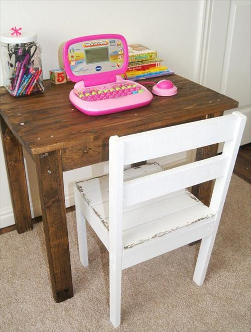 DIY Kids Table
 Excellent to Use Pallet Wood