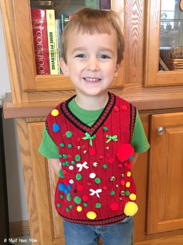 DIY Kids Ugly Christmas Sweater
 Fabulous 1st Graders