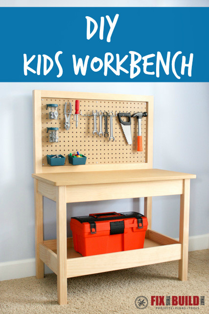 DIY Kids Work Bench
 How to Make a DIY Kids Workbench