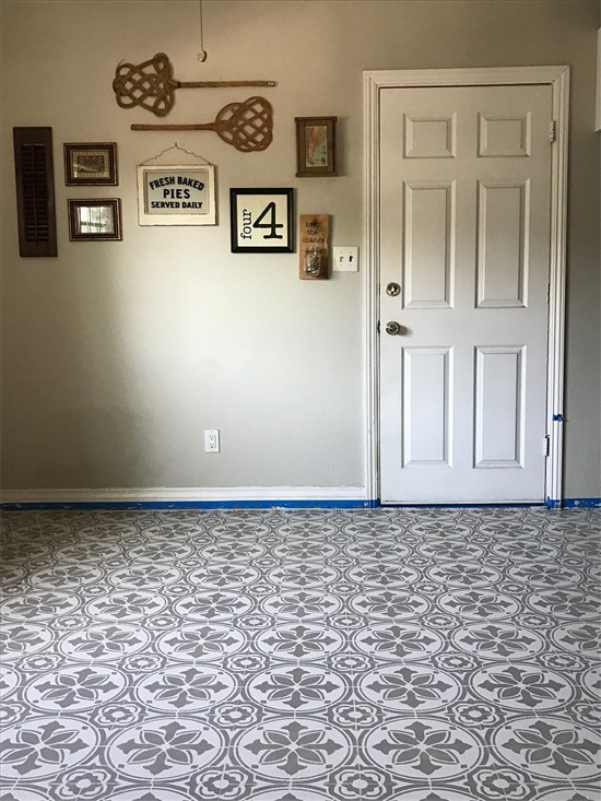 Diy Kitchen Floor Tiles
 Jazz Up An Old Kitchen Floor With A Tile Stencil Stencil