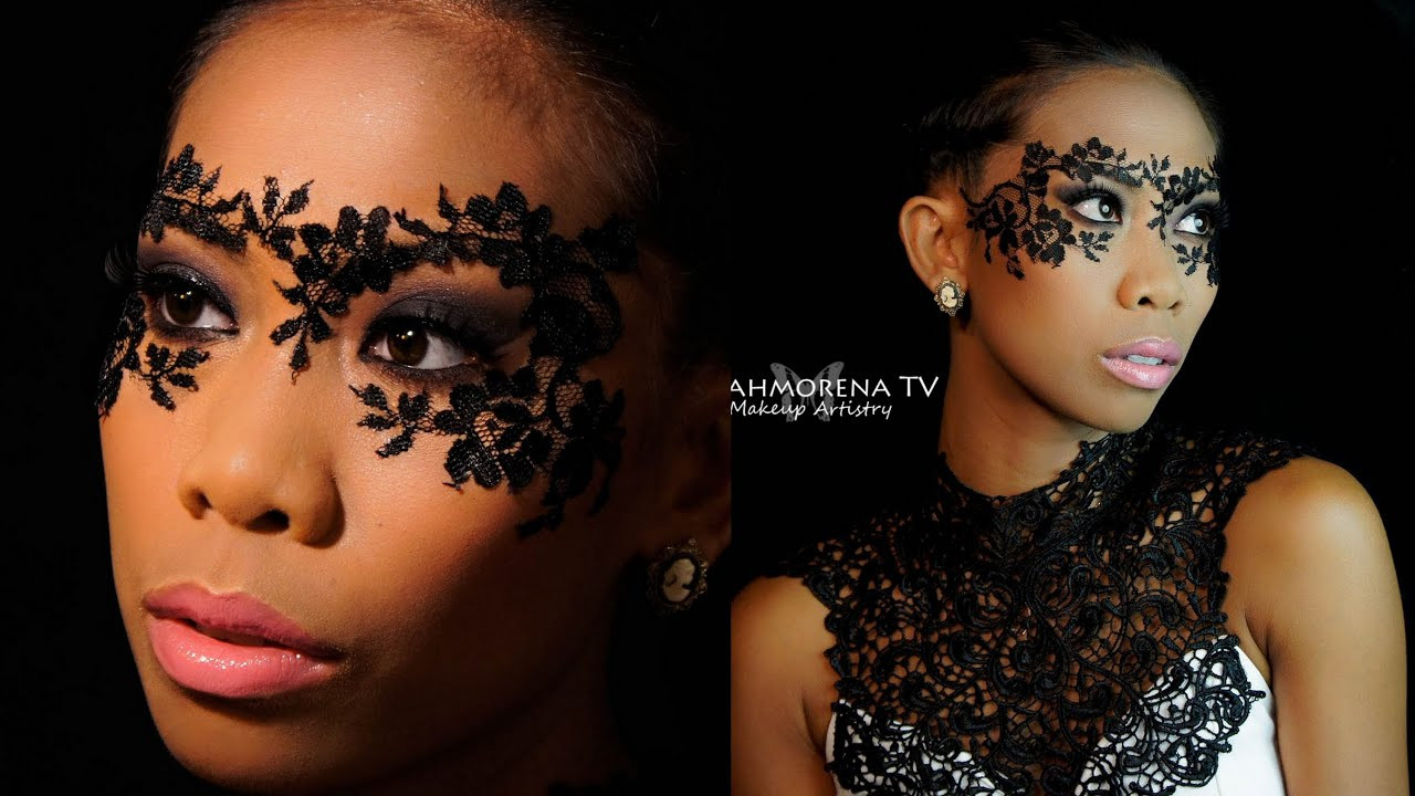 DIY Lace Masquerade Mask
 DIY Masquerade Lace Mask Makeup Tutorial