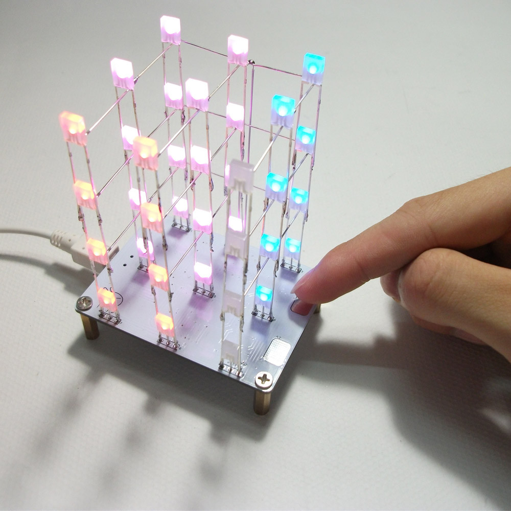 DIY Led Light Kit
 DIY Electronic LED Display Kit 3 3 4 Color 40pcs LEDs
