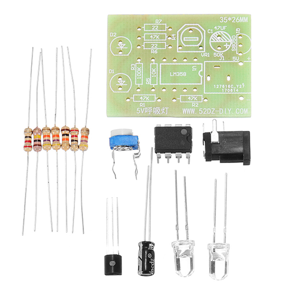 DIY Led Light Kit
 5pcs 5V Breathing Light Kits DIY LED Flash Kit Blue