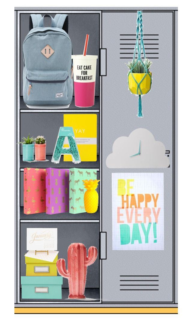 DIY Locker Decorations With Household Items
 "cute locker" liked on Polyvore featuring interior