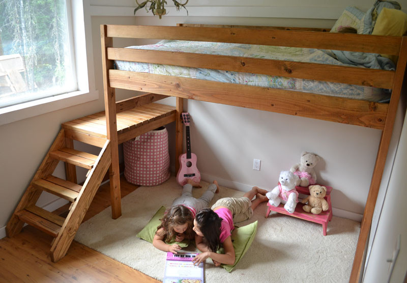 DIY Loft Beds For Kids
 Boys Room Makeover DIY L Shaped Loft Beds Part I