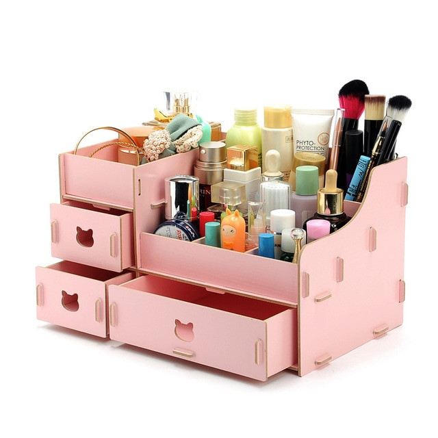 DIY Makeup Boxes
 Aliexpress Buy Kawaii Wood Makeup Organizer DIY