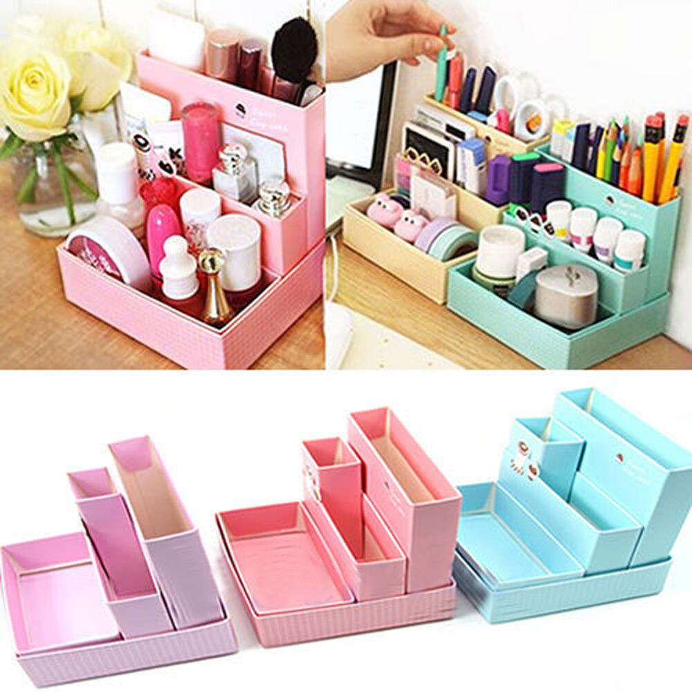 DIY Makeup Boxes
 Home DIY Makeup Organizer fice Paper Board Storage Box