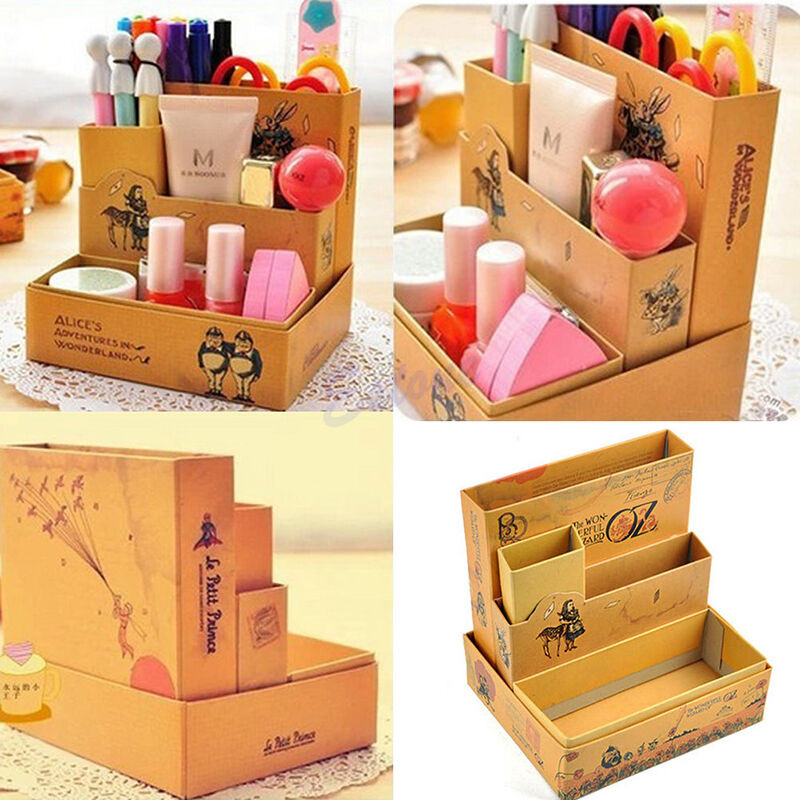 DIY Makeup Boxes
 Paper Board Fairy Tale Storage Box Desk Stationery