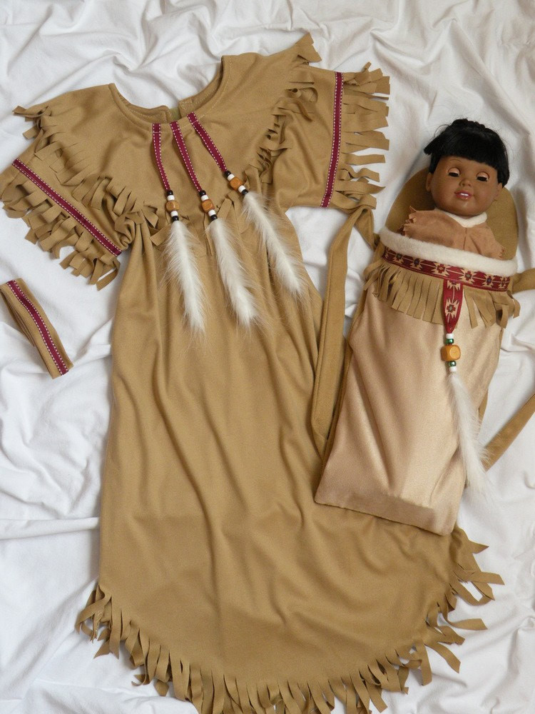 DIY Native American Costume
 Native American Girl Indian Dress Costume plus Dolls