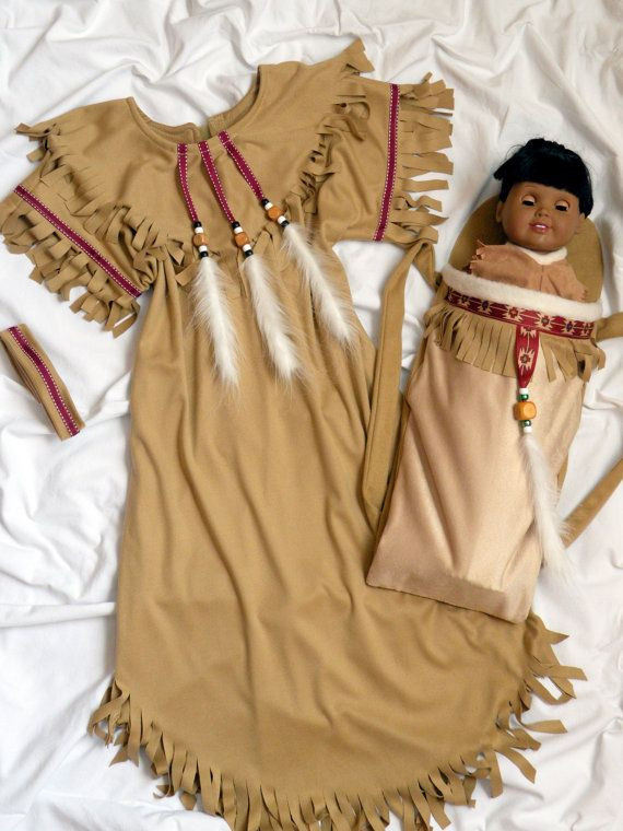 DIY Native American Costume
 Native American Girl Indian Dress & Papoose