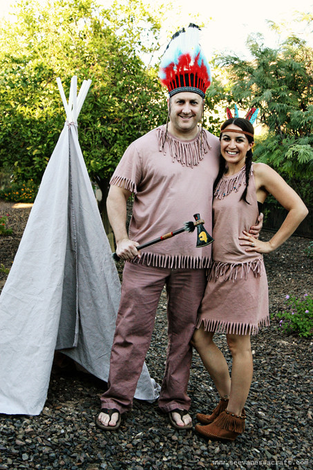DIY Native American Costume
 20 crafty days of halloween no sew indian costumes See