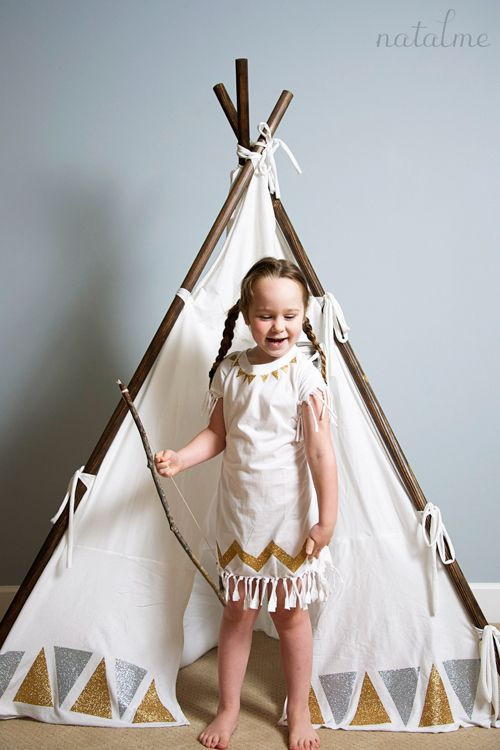 DIY Native American Costume
 Cricut Iron on Vinyl Silver and Gold AND a Costume and