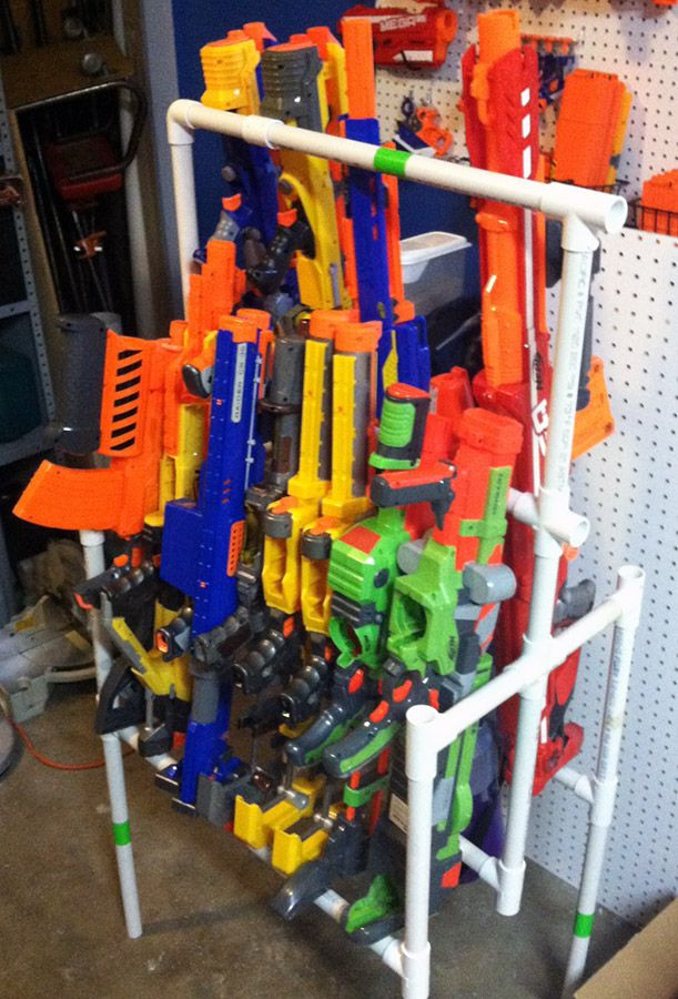 DIY Nerf Gun Rack
 Pin on Nerf