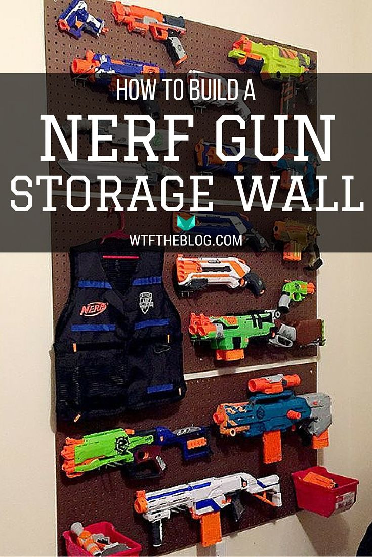 DIY Nerf Gun Rack
 DIY NERF GUN WALL Kid’s Room