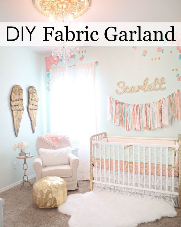 DIY Nursery Decor Ideas
 This is the Easiest DIY Fabric Garland Ever