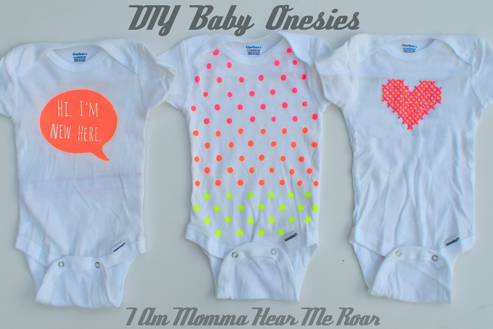 DIY Onesie Baby Shower
 iLoveToCreate Blog DIY Baby esies