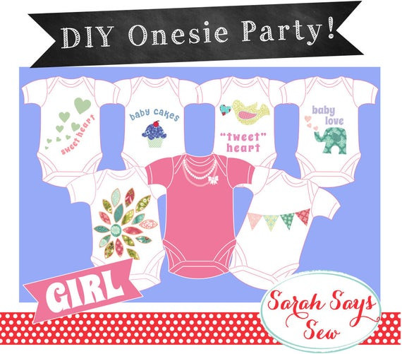 DIY Onesie Baby Shower
 esie Party DIY Baby Shower Outfit Decorating by