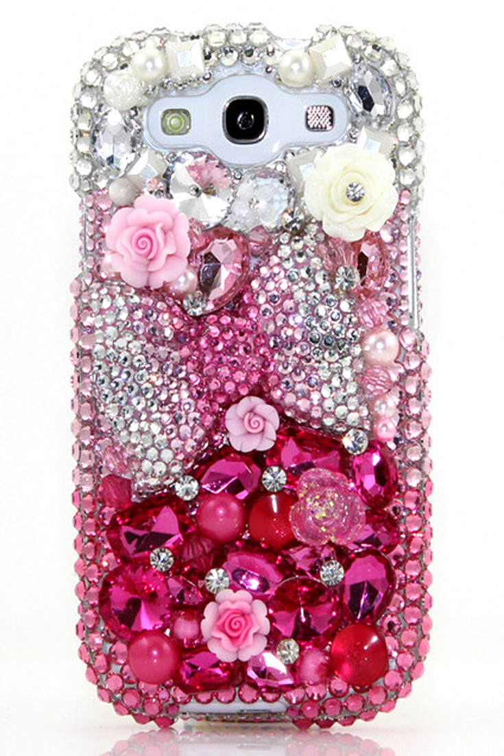 DIY Otterbox Decoration
 Clear and Pink Bow Design style 366