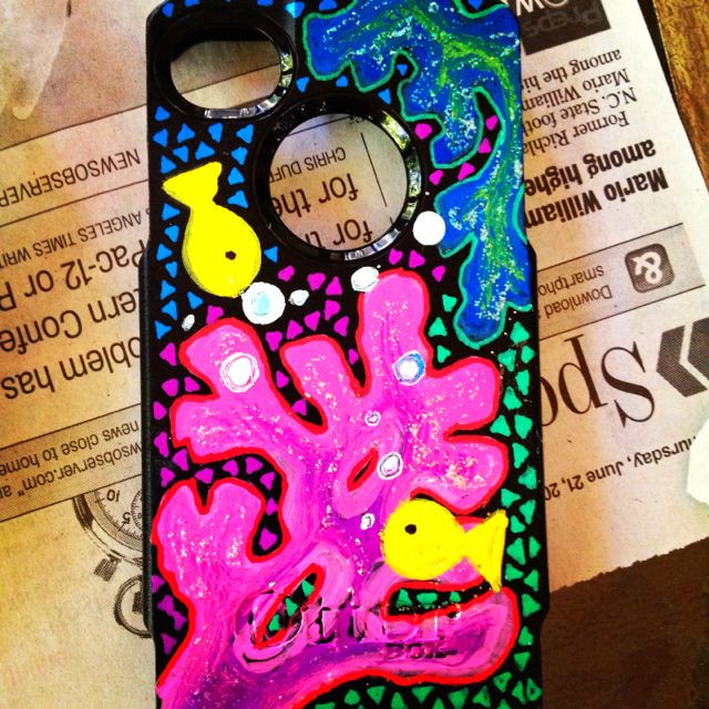 DIY Otterbox Decoration
 Decorated my Otterbox for my iPhone by using paint pens