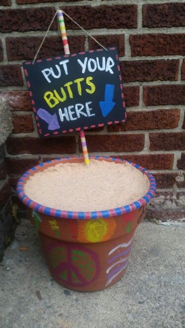 DIY Outdoor Ashtrays
 39 best Awful Cigarette Butts images on Pinterest