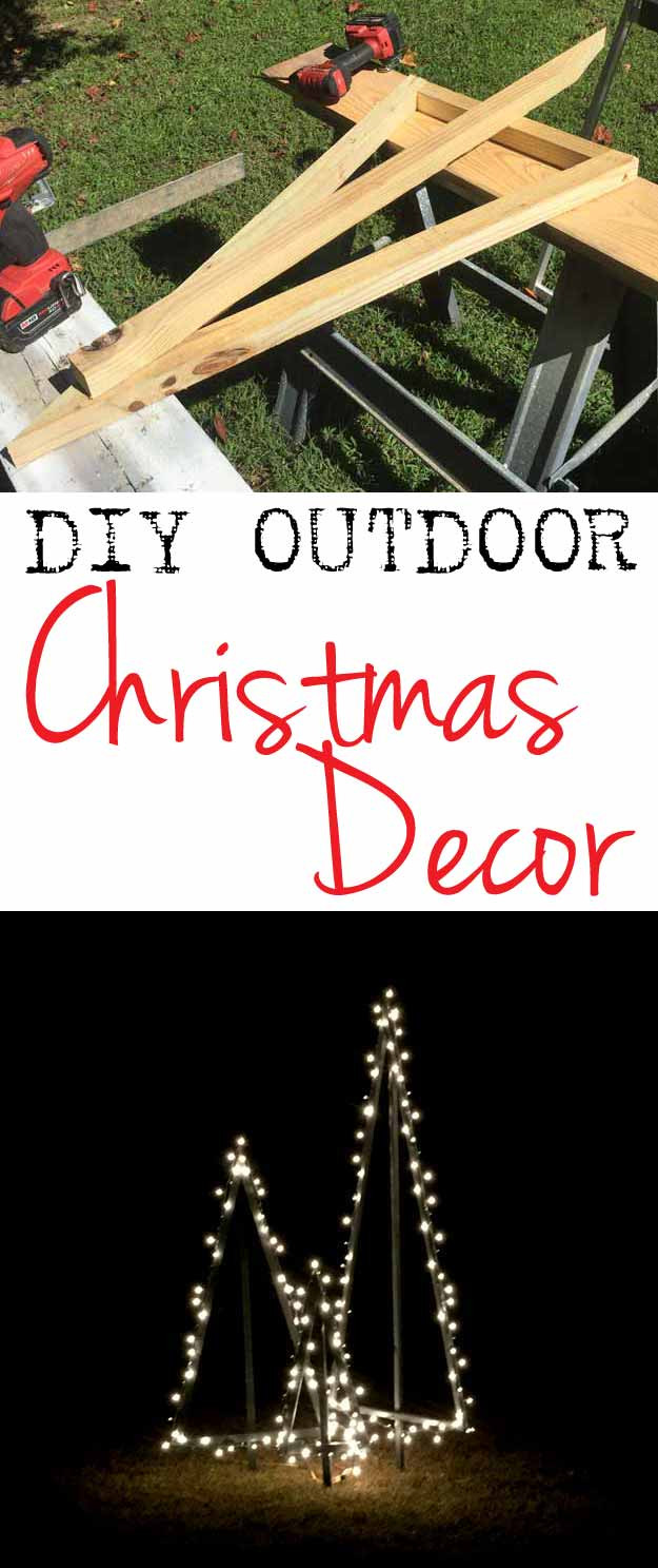 DIY Outdoor Christmas Light Tree
 DIY Modern Style Lighted Outdoor Christmas Trees