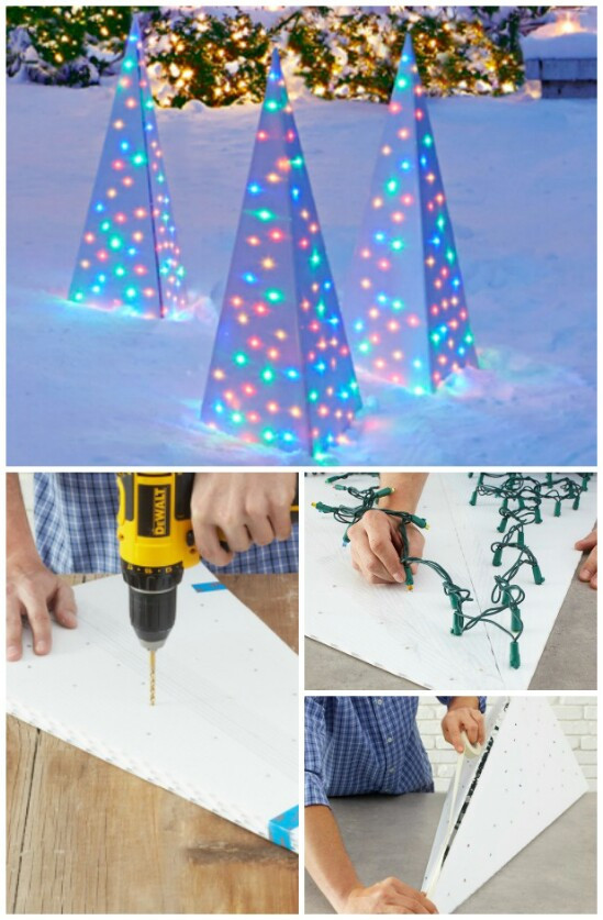 DIY Outdoor Christmas Light Tree
 20 Impossibly Creative DIY Outdoor Christmas Decorations