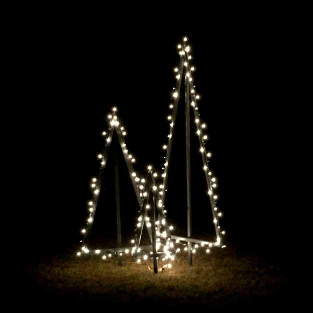 DIY Outdoor Christmas Light Tree
 DIY Modern Style Lighted Outdoor Christmas Trees
