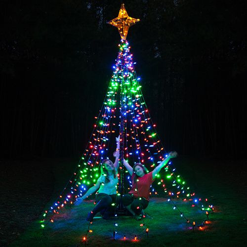 DIY Outdoor Christmas Light Tree
 DIY Christmas Ideas Make a Tree of Lights Using a