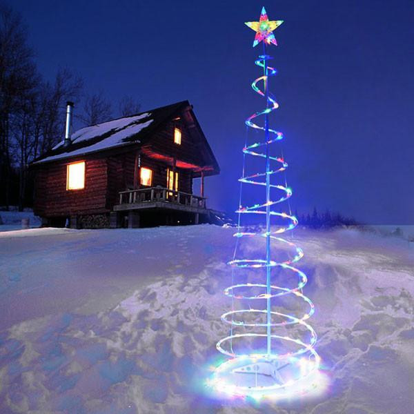 DIY Outdoor Christmas Light Tree
 The DIY Outlet 6 LED Clear Spiral Christmas Tree Light