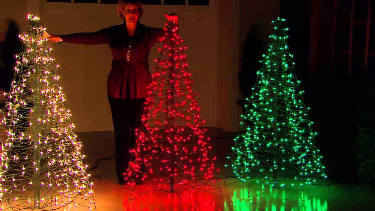 DIY Outdoor Christmas Light Tree
 Pre Lit 5 Fold Flat Outdoor Christmas Tree by Lori
