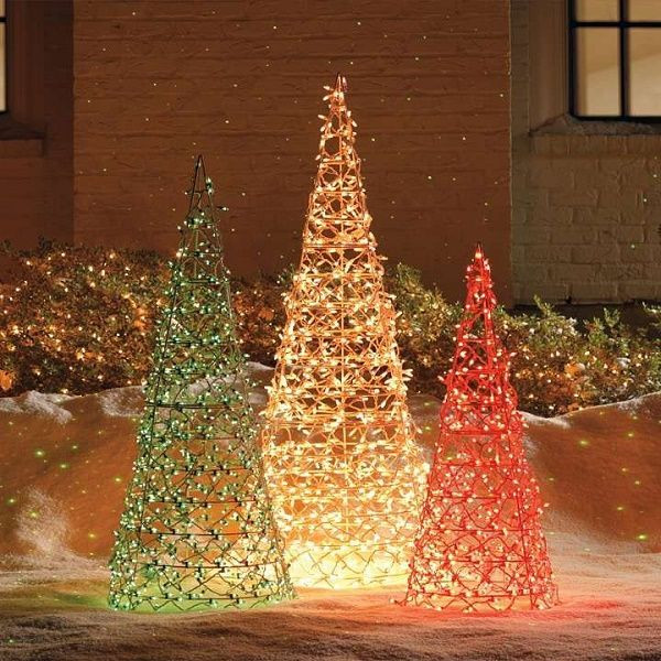 DIY Outdoor Christmas Light Tree
 4087 best Best Christmas Decorations 2016 images on
