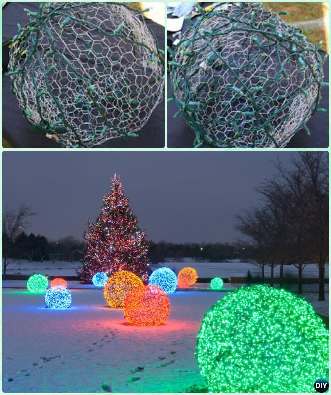 DIY Outdoor Christmas Light Tree
 DIY Outdoor Christmas Lighting Craft Ideas