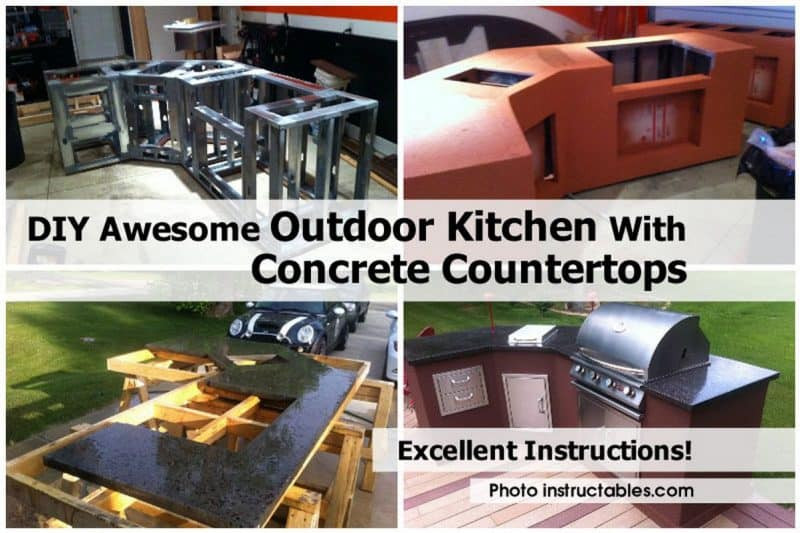 DIY Outdoor Concrete Countertops
 DIY Awesome Outdoor Kitchen With Concrete Countertops