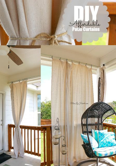 DIY Outdoor Curtains For Patio
 DIY Cheap & Easy Patio Curtains Everything can be found