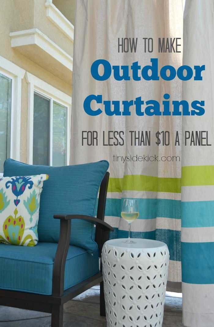 DIY Outdoor Curtains For Patio
 DIY Outdoor Curtains Tutorial