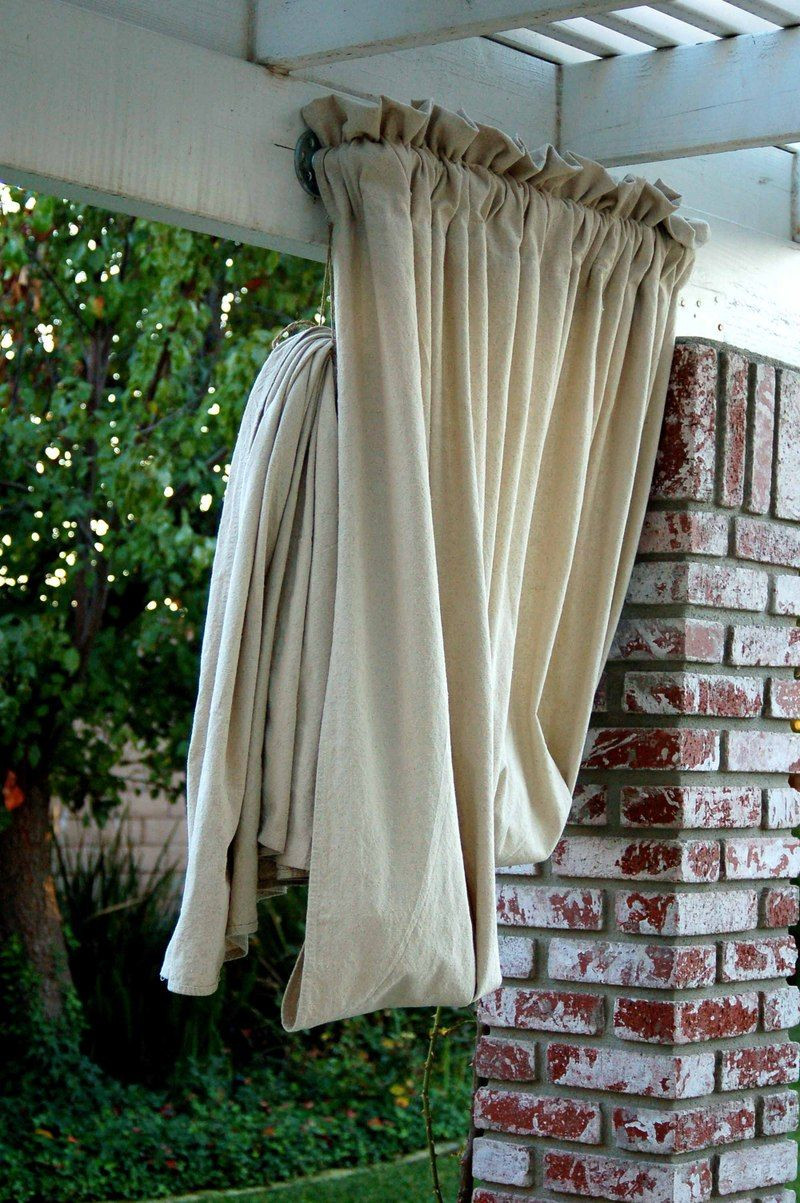 DIY Outdoor Curtains
 Heather Bullard DIY Drop Cloth Drapes