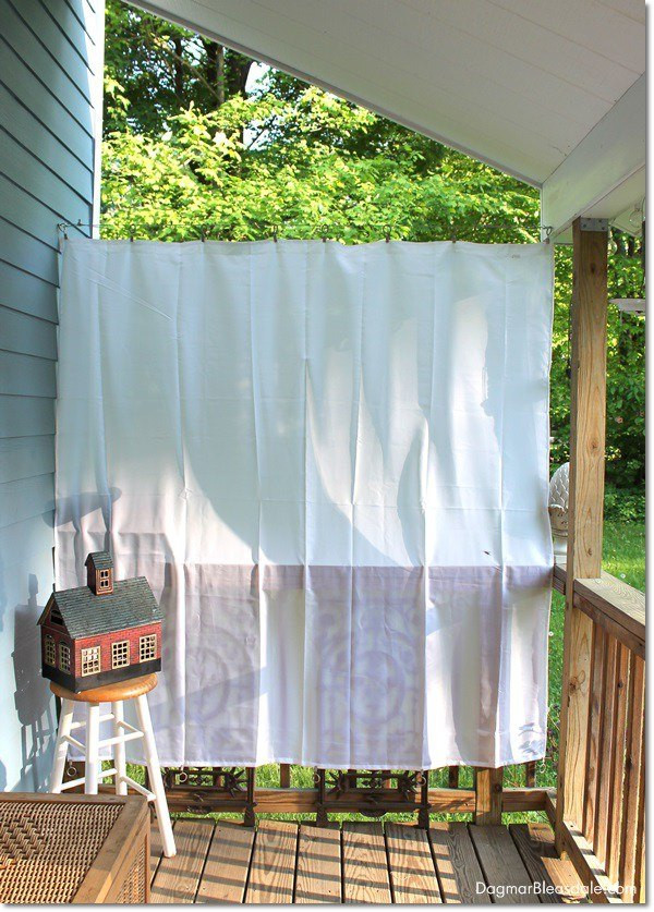 DIY Outdoor Curtains
 $20 Instant Porch Curtains With Shower Liners