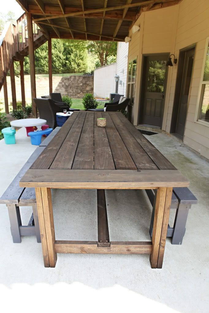 DIY Outdoor Dining Table
 Fetching Long narrow patio table in 2019