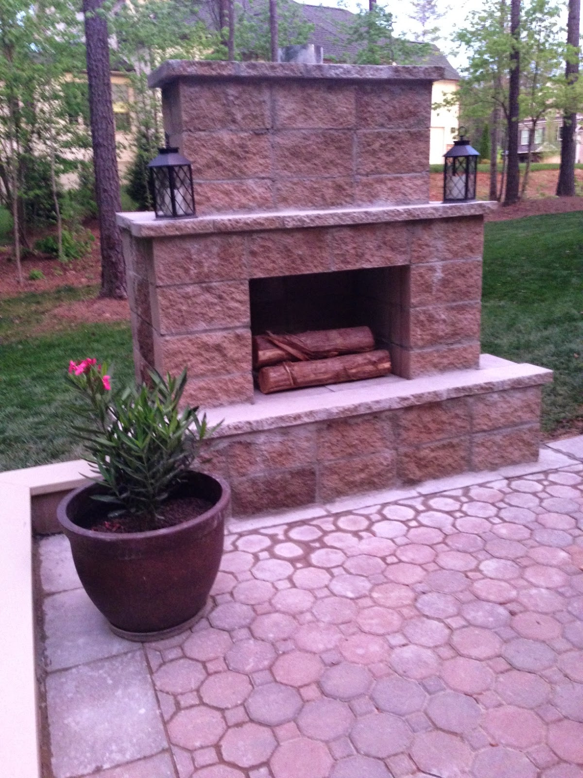 DIY Outdoor Fireplace Ideas
 Life in the Barbie Dream House DIY Paver Patio and