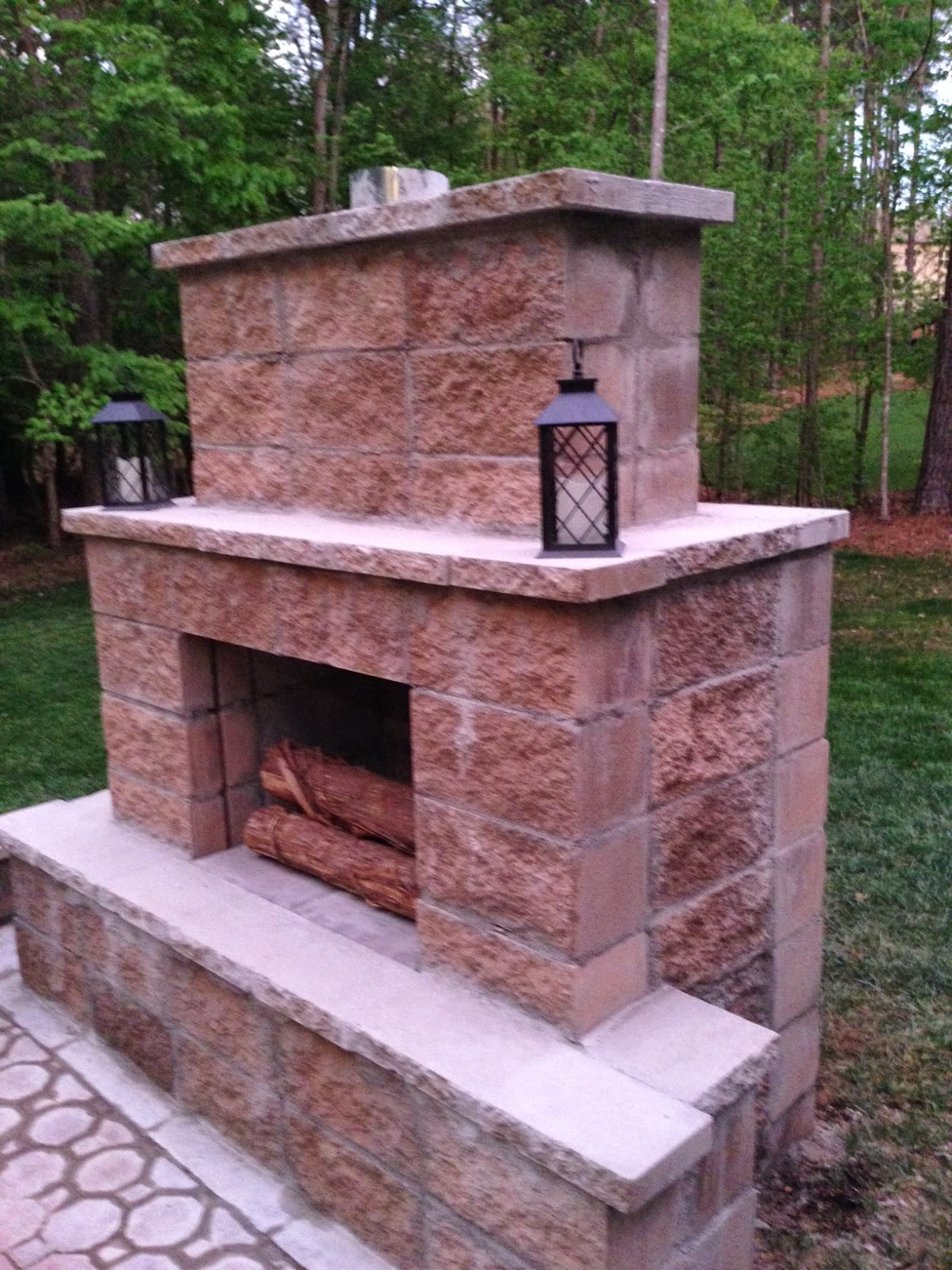 DIY Outdoor Fireplace Ideas
 Life in the Barbie Dream House DIY Paver Patio and