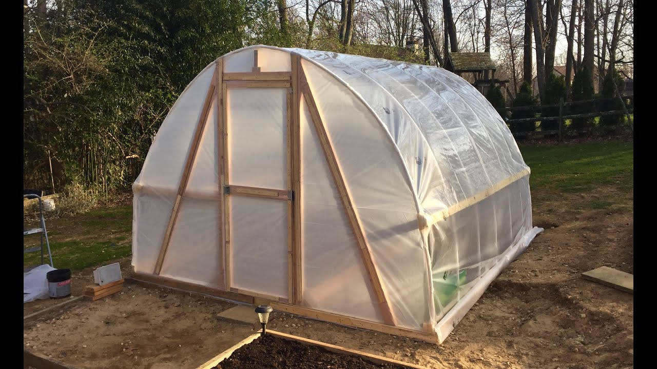 DIY Outdoor Greenhouse
 DIY Greenhouse PVC Hoop House Polytunnel Garden Homemade