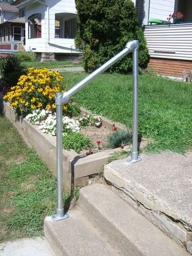 DIY Outdoor Handrail
 How to Make a Handrail on Existing Concrete
