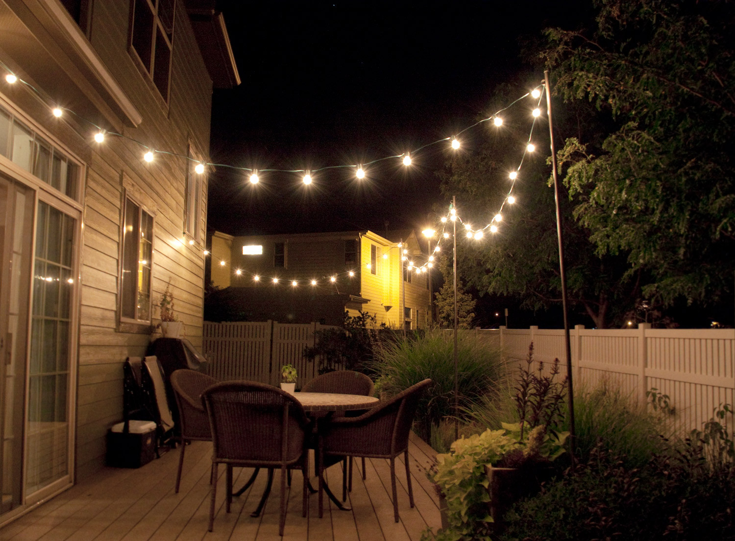 DIY Outdoor Lamps
 Bright July DIY Outdoor String Lights